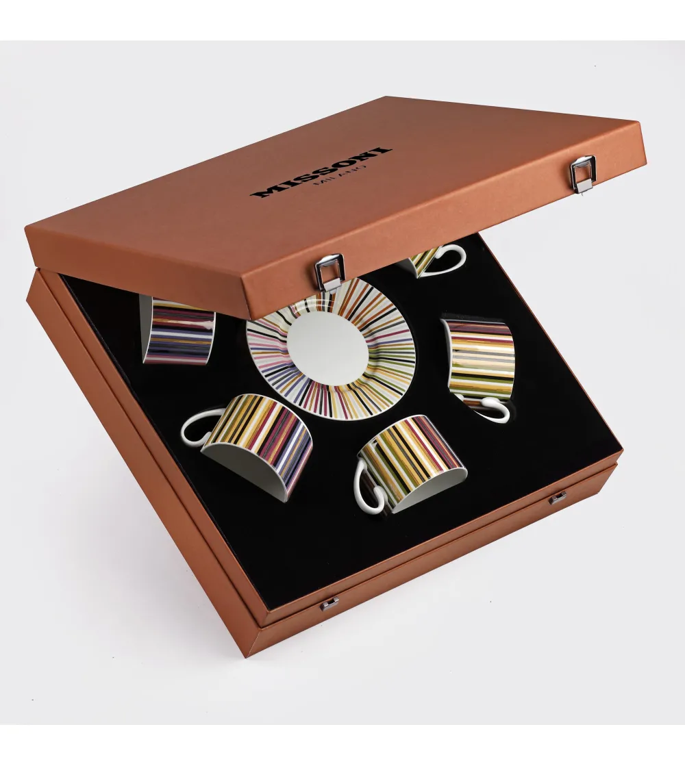 Luxury Box con 6 Tazas de Té Stripes Jenkins 156 - Missoni