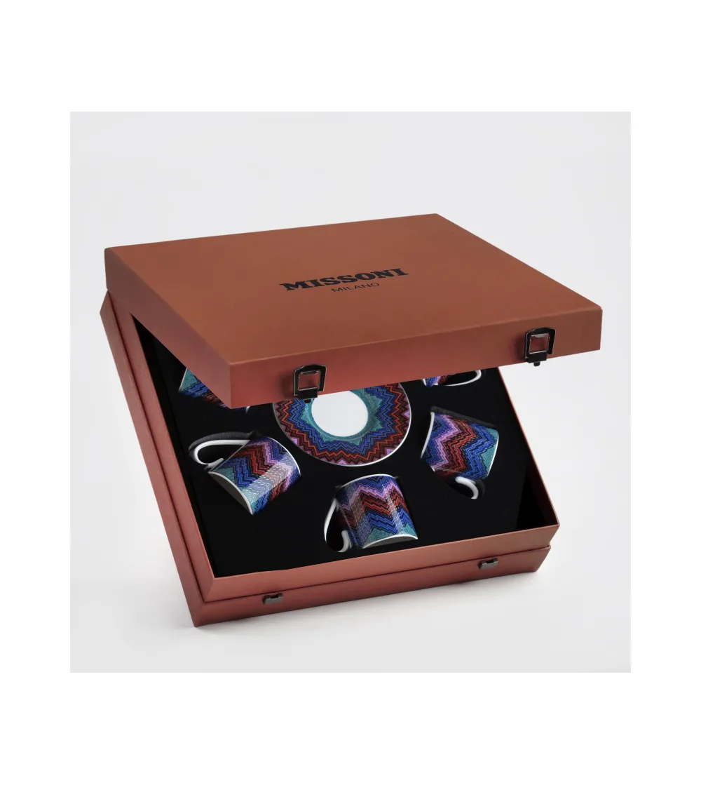 Luxury Box con 6 Tazas de Café Starlight - Missoni